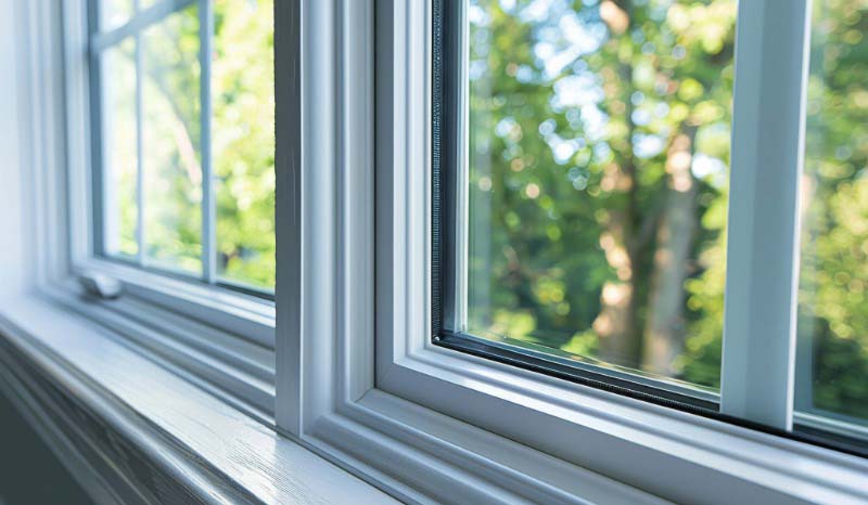 Applying Weather Stripping Around Window Frame.