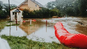 flooded yard